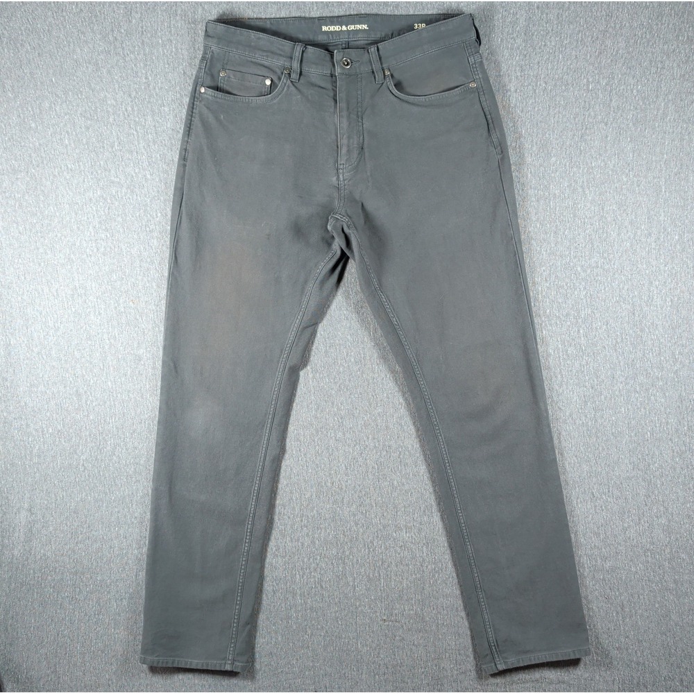 RODD & GUNN Men's Coal Gray Jeans Taper Fit Pants 33R (32x31) VGUC